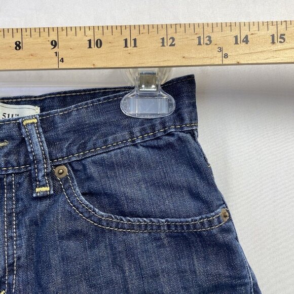 Levi’s 511 Skinny Cut-Off Raw Hem Denim Shorts Girls 12 Reg Blue Mid-Rise Used - Picture 5 of 16